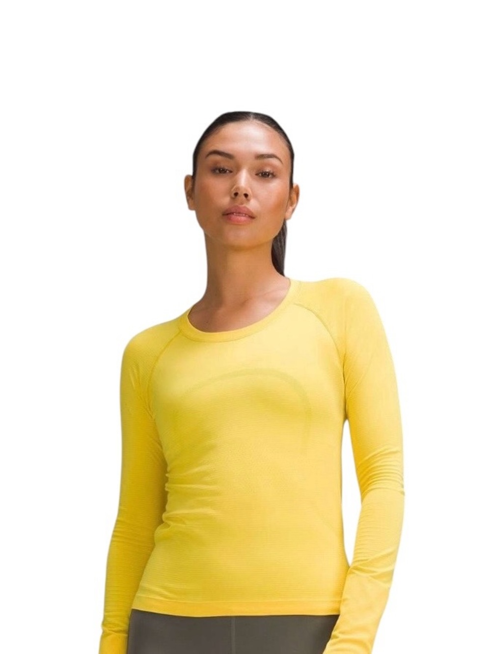 Lululemon Swiftly Tech Long Sleeve Shirt 2.0 Race Length Utility Yellow Size 6